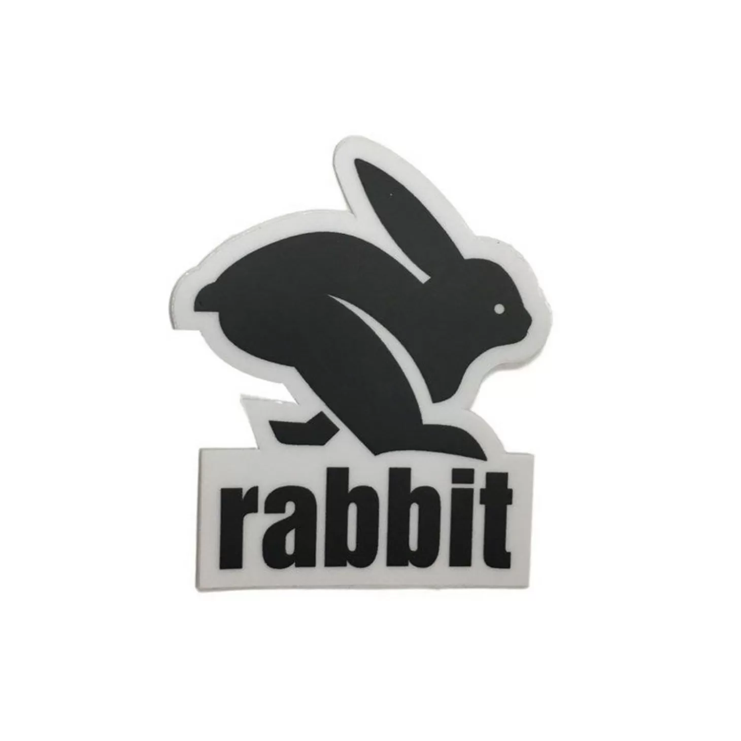 Women rabbit Logo Sticker - Black